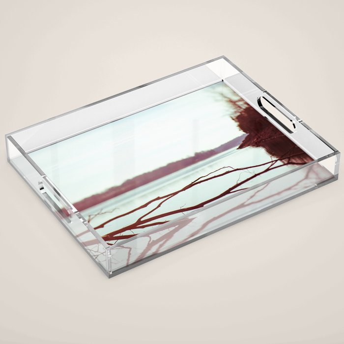 Evening at the Lake x Moody Lake Landscape Photography Acrylic Tray Gallery Image 1