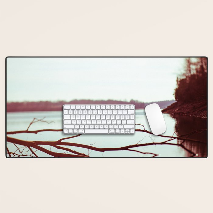 Evening at the Lake x Moody Lake Landscape Photography Desk Mat Gallery Image 1