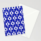 Blue Geometric Mid Century Modern Rektangel Pattern Stationery Card Gallery Image 2