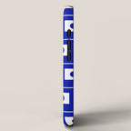 Blue Geometric Mid Century Modern Rektangel Pattern iPhone Case Gallery Image 2