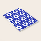 Blue Geometric Mid Century Modern Rektangel Pattern Notebook Gallery Image 3