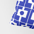 Blue Geometric Mid Century Modern Rektangel Pattern Pillow Sham Gallery Image 4