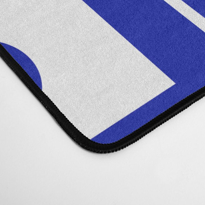 Blue Geometric Mid Century Modern Rektangel Pattern Desk Mat Gallery Image 4