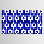 Blue Geometric Mid Century Modern Rektangel Pattern Tablecloth Gallery Image 2