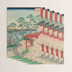 Spring Blossoms and Pond Ukiyo-e Japanese Art Wrapping Paper Gallery Image 3