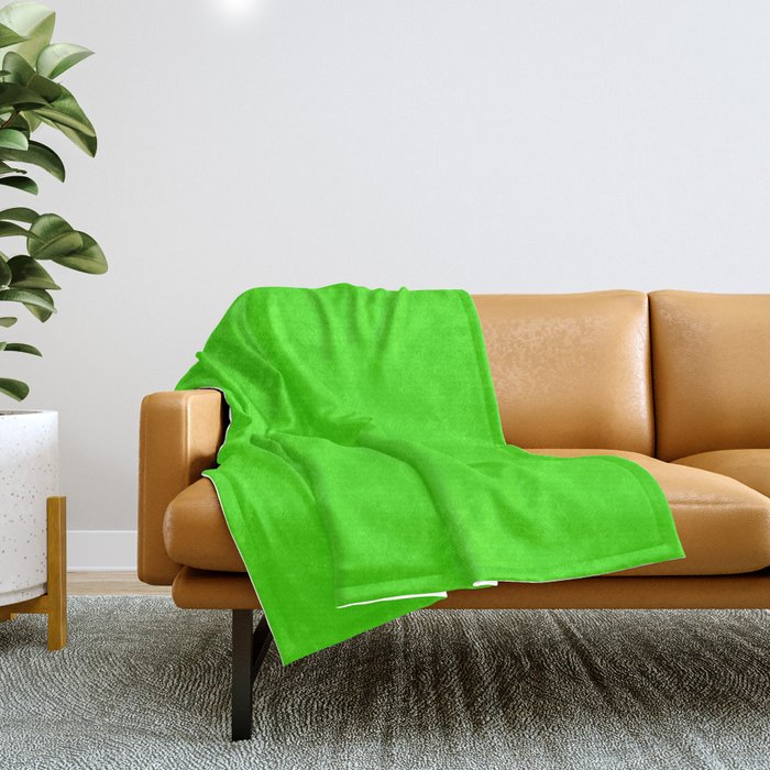 Neon Green Throw Blanket Gallery Image 1