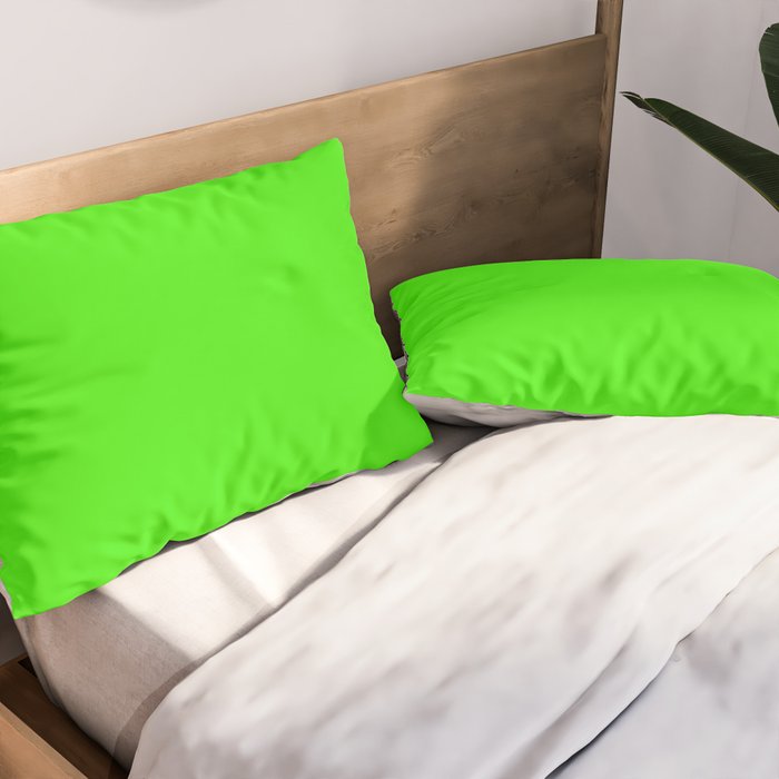 Neon Green Pillow Sham Gallery Image 2