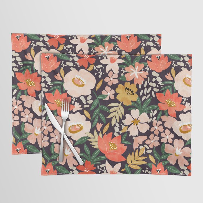 Modern meadow blooming Placemat Gallery Image 1