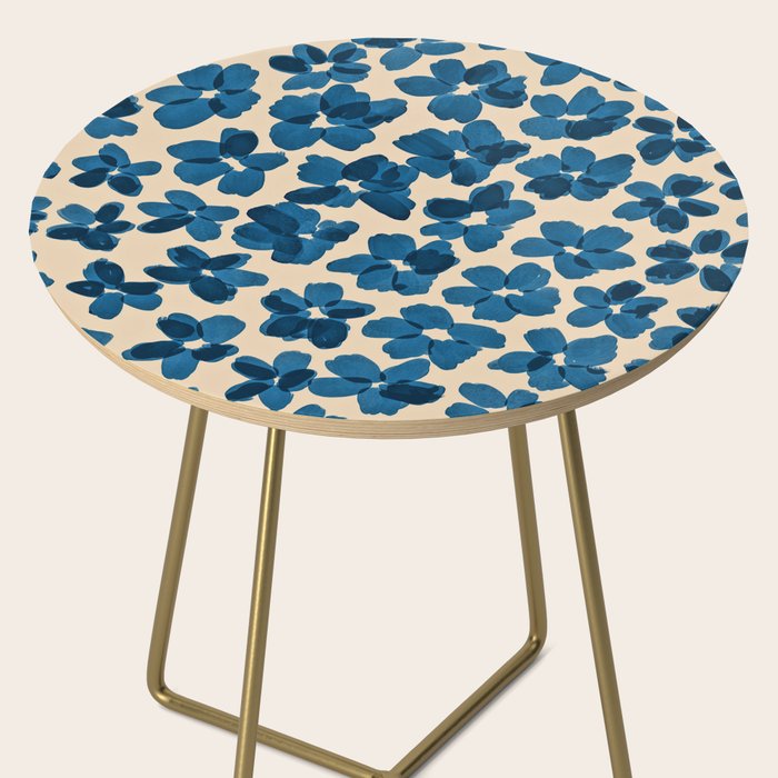 Deep Blue Flowers Side Table Gallery Image 2