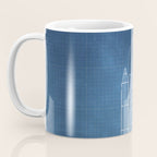 NASA Space Shuttle Blueprint in High Resolution (light blue)  Coffee Mug Gallery Image 3