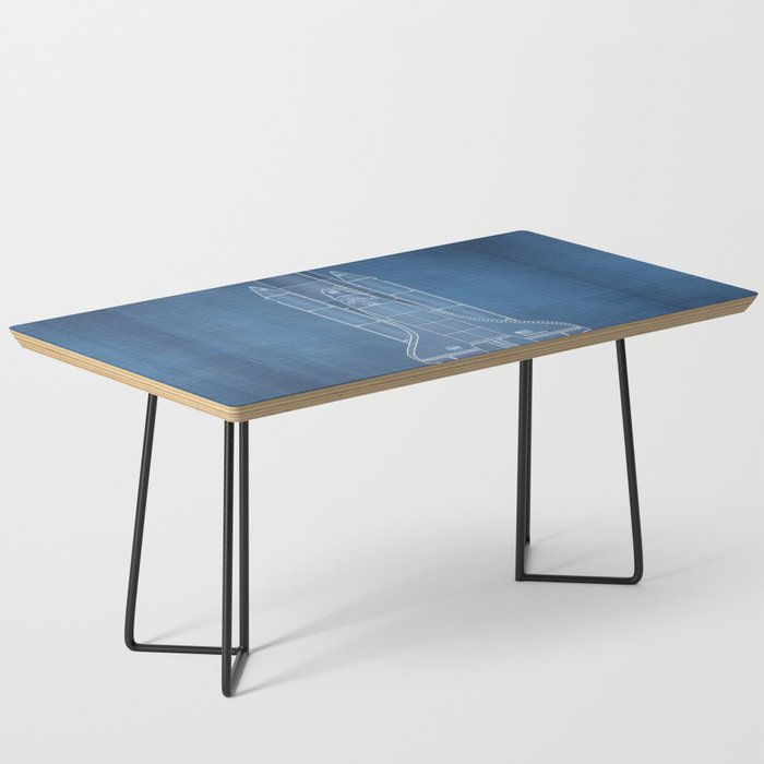 NASA Space Shuttle Blueprint in High Resolution (light blue)  Coffee Table Gallery Image 1