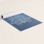NASA Space Shuttle Blueprint in High Resolution (light blue)  Yoga Mat Gallery Image 2