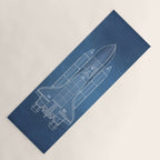 NASA Space Shuttle Blueprint in High Resolution (light blue)  Yoga Mat Gallery Image 1