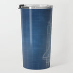 NASA Space Shuttle Blueprint in High Resolution (light blue)  Travel Mug Gallery Image 3