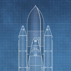 NASA Space Shuttle Blueprint in High Resolution (light blue)  Coffee Mug Gallery Image 2