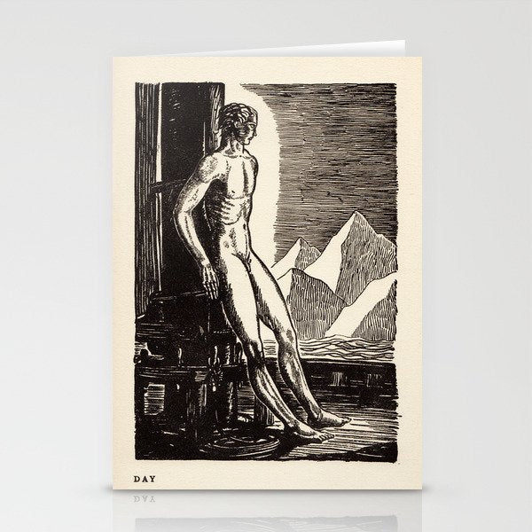 "Day" by Rockwell Kent (1919) Stationery Card Gallery Image 2
