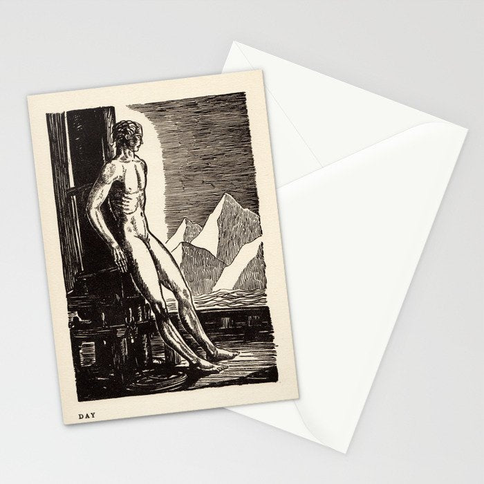 "Day" by Rockwell Kent (1919) Stationery Card Gallery Image 2