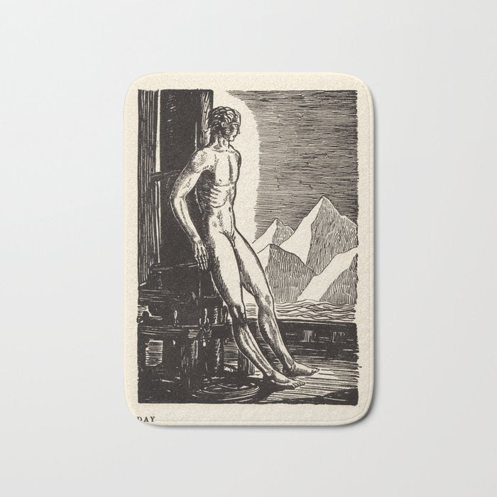 "Day" by Rockwell Kent (1919) Bath Mat Gallery Image 1