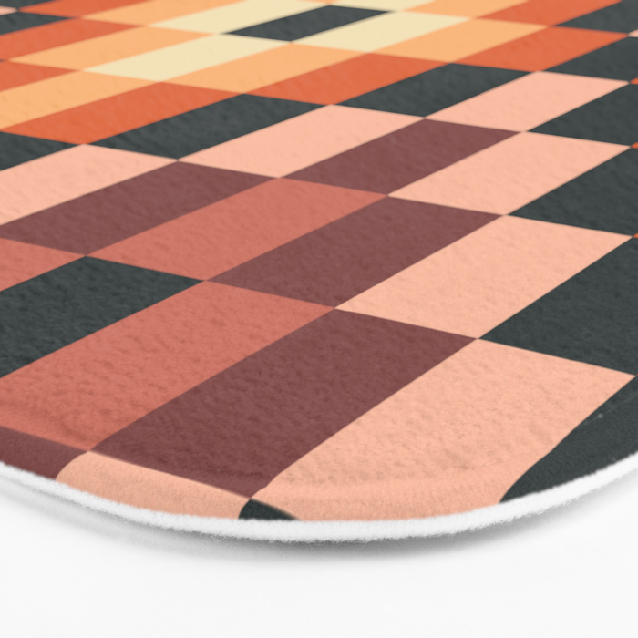 70s color squares pattern  Bath Mat Gallery Image 3