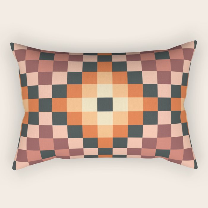 70s color squares pattern  Rectangular Pillow Gallery Image 2