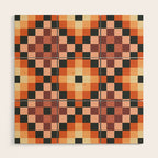 70s color squares pattern  Wood Wall Art Gallery Image 1
