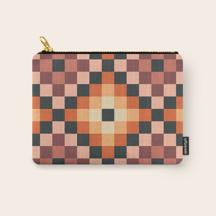 70s color squares pattern  Carry All Pouch Gallery Image 1