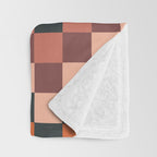 70s color squares pattern  Throw Blanket Gallery Image 3