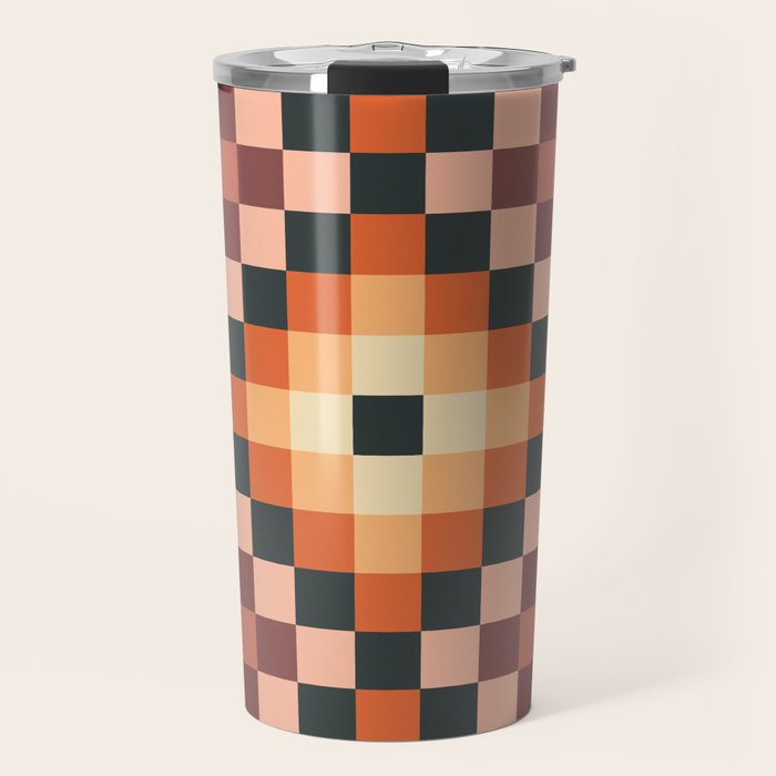 70s color squares pattern  Travel Mug Gallery Image 1