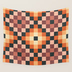 70s color squares pattern  Wall Tapestry Gallery Image 4
