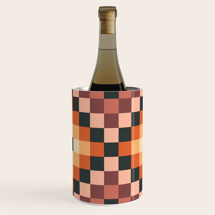 70s color squares pattern  Wine Chiller Gallery Image 2