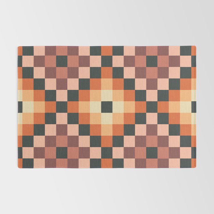 70s color squares pattern  Rug Gallery Image 2