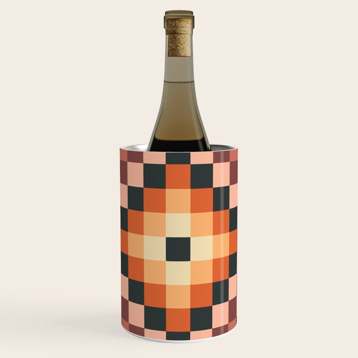 70s color squares pattern  Wine Chiller Gallery Image 1
