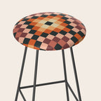 70s color squares pattern  Stool Gallery Image 2