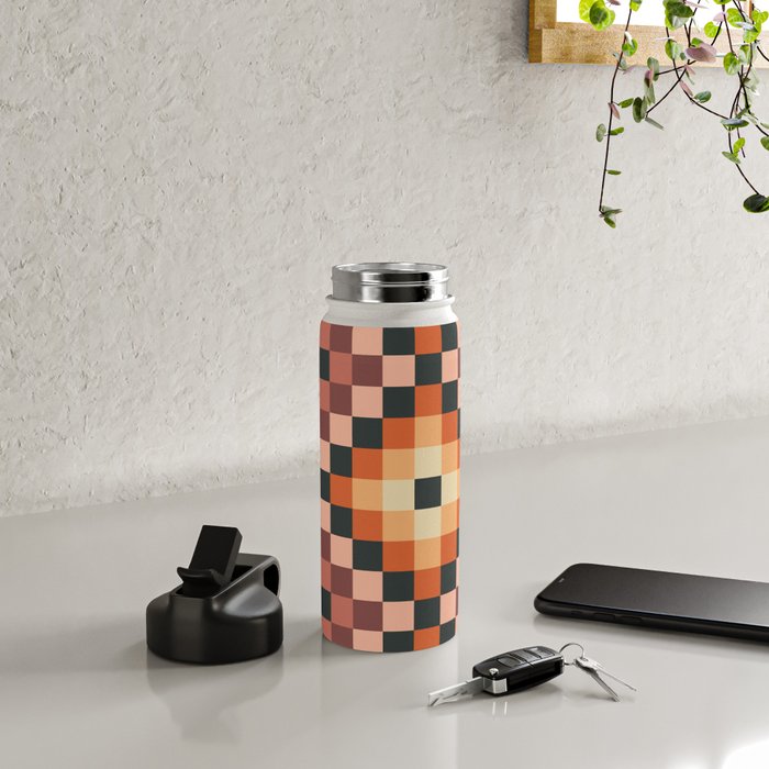 70s color squares pattern  Water Bottle Gallery Image 4