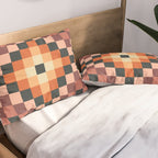 70s color squares pattern  Pillow Sham Gallery Image 2
