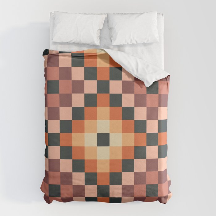 70s color squares pattern  Duvet Cover Gallery Image 6