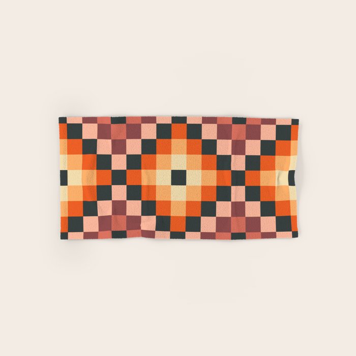 70s color squares pattern  Bath Towel Gallery Image 1