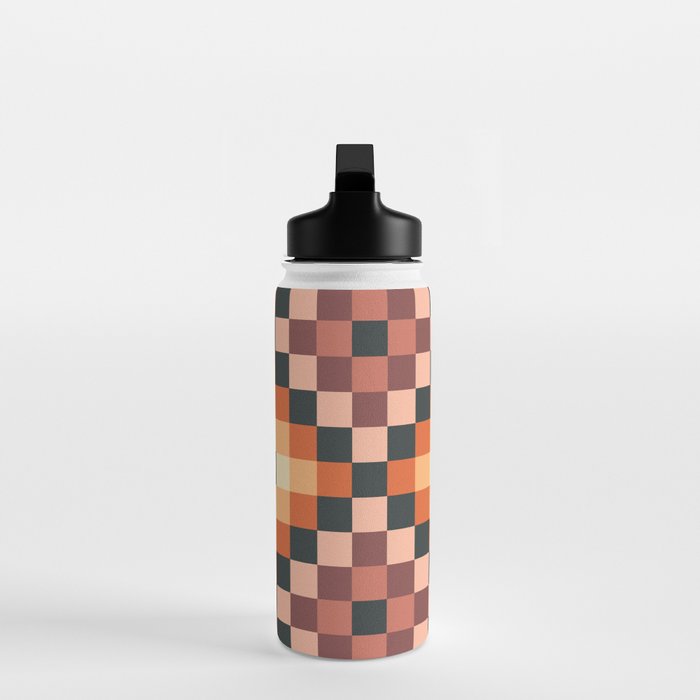 70s color squares pattern  Water Bottle Gallery Image 3