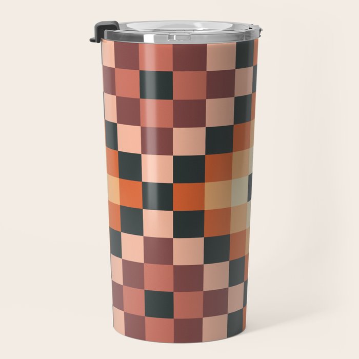 70s color squares pattern  Travel Mug Gallery Image 3
