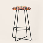 70s color squares pattern  Stool Gallery Image 1