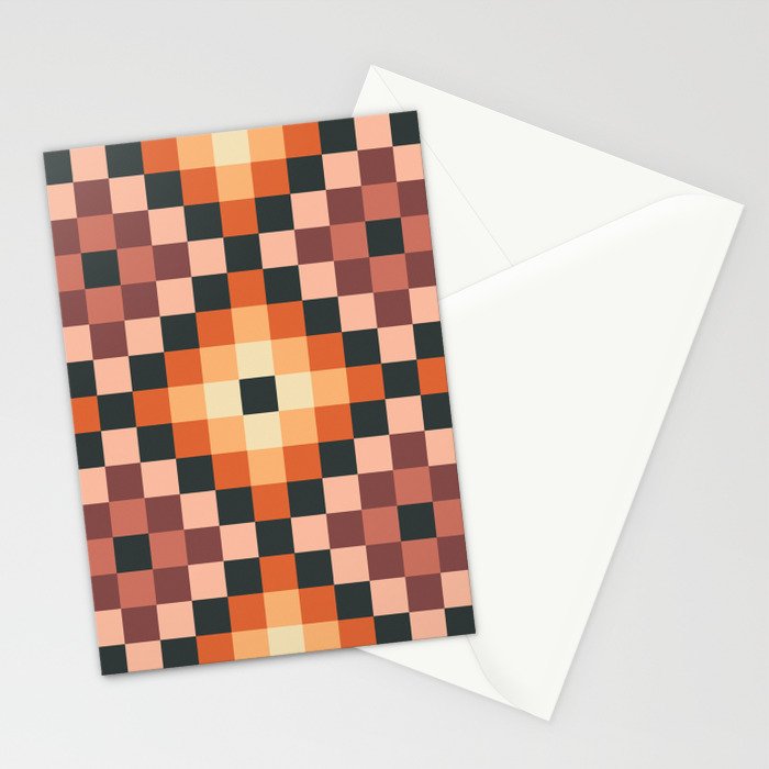 70s color squares pattern  Stationery Card Gallery Image 2