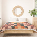 70s color squares pattern  Duvet Cover Gallery Image 3