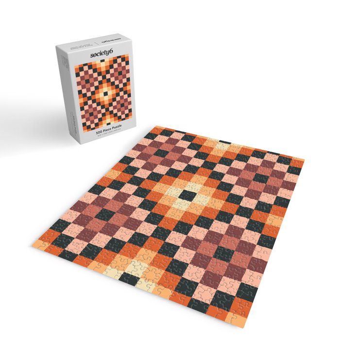 70s color squares pattern  Jigsaw Puzzle Gallery Image 2