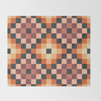 70s color squares pattern  Throw Blanket Gallery Image 2
