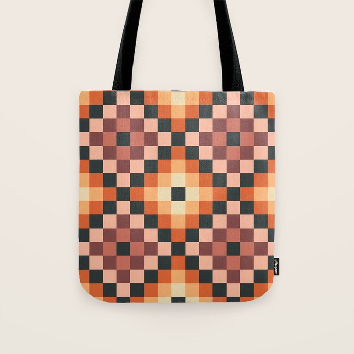 70s color squares pattern  Tote Bag Gallery Image 1