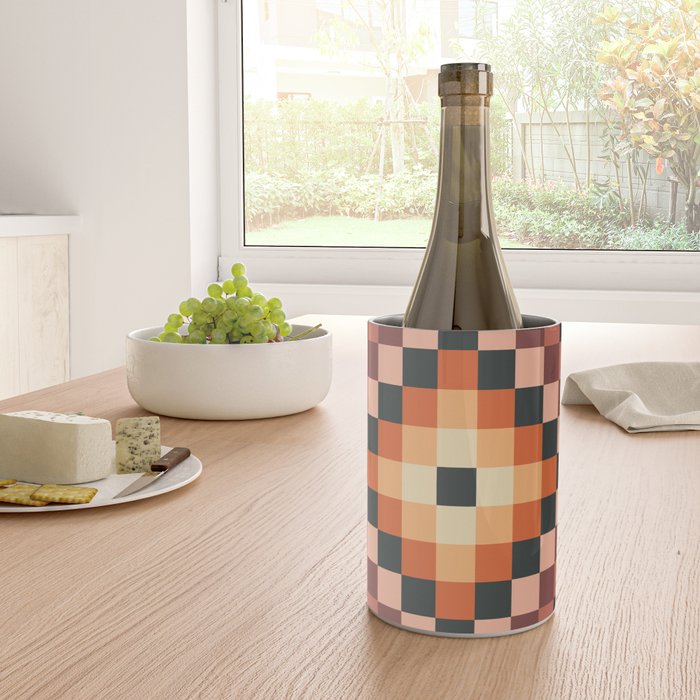 70s color squares pattern  Wine Chiller Gallery Image 4