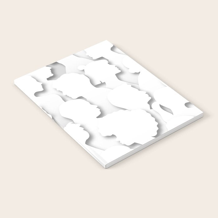 Diverse people paper cut crowd pattern Notebook Gallery Image 2