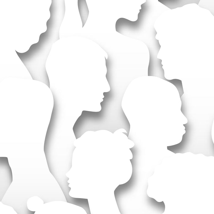 Diverse people paper cut crowd pattern Coffee Mug Gallery Image 2