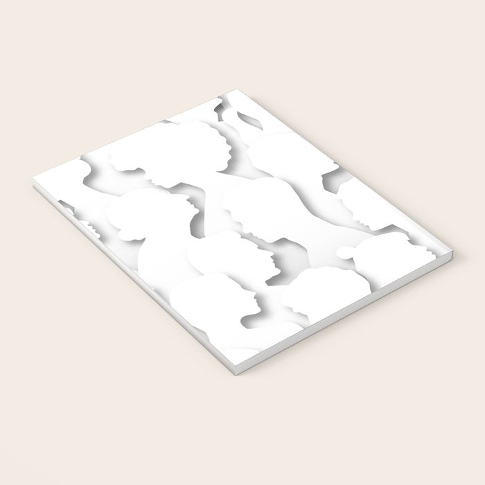 Diverse people paper cut crowd pattern Notebook Gallery Image 3