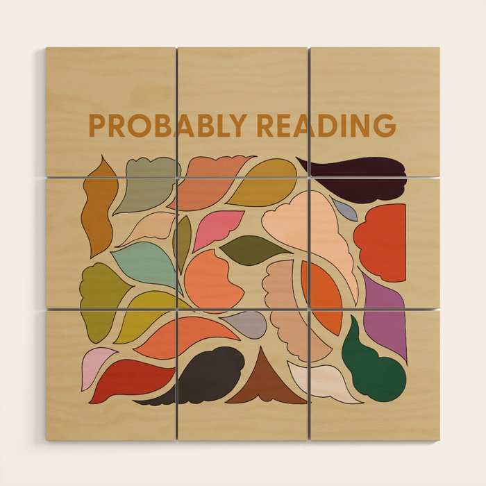Probably Reading Wood Wall Art Gallery Image 1